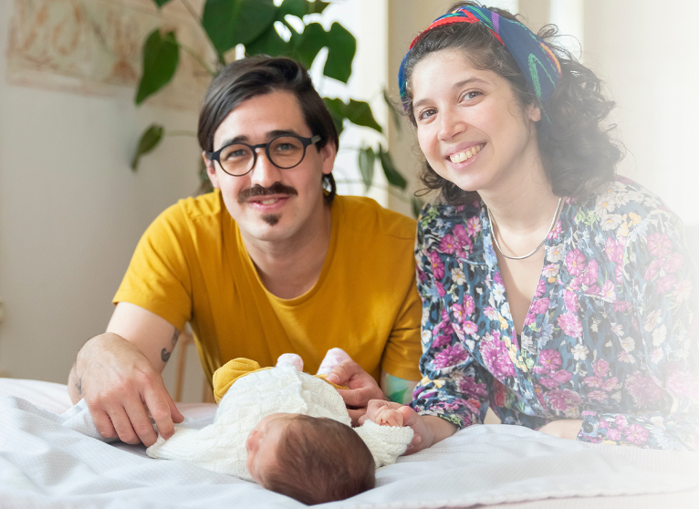 fondo familia con bebe